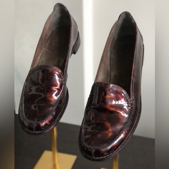 Stuart Weitzman Tortoise She’ll Loafers Sz 7 - Picture 4 of 10